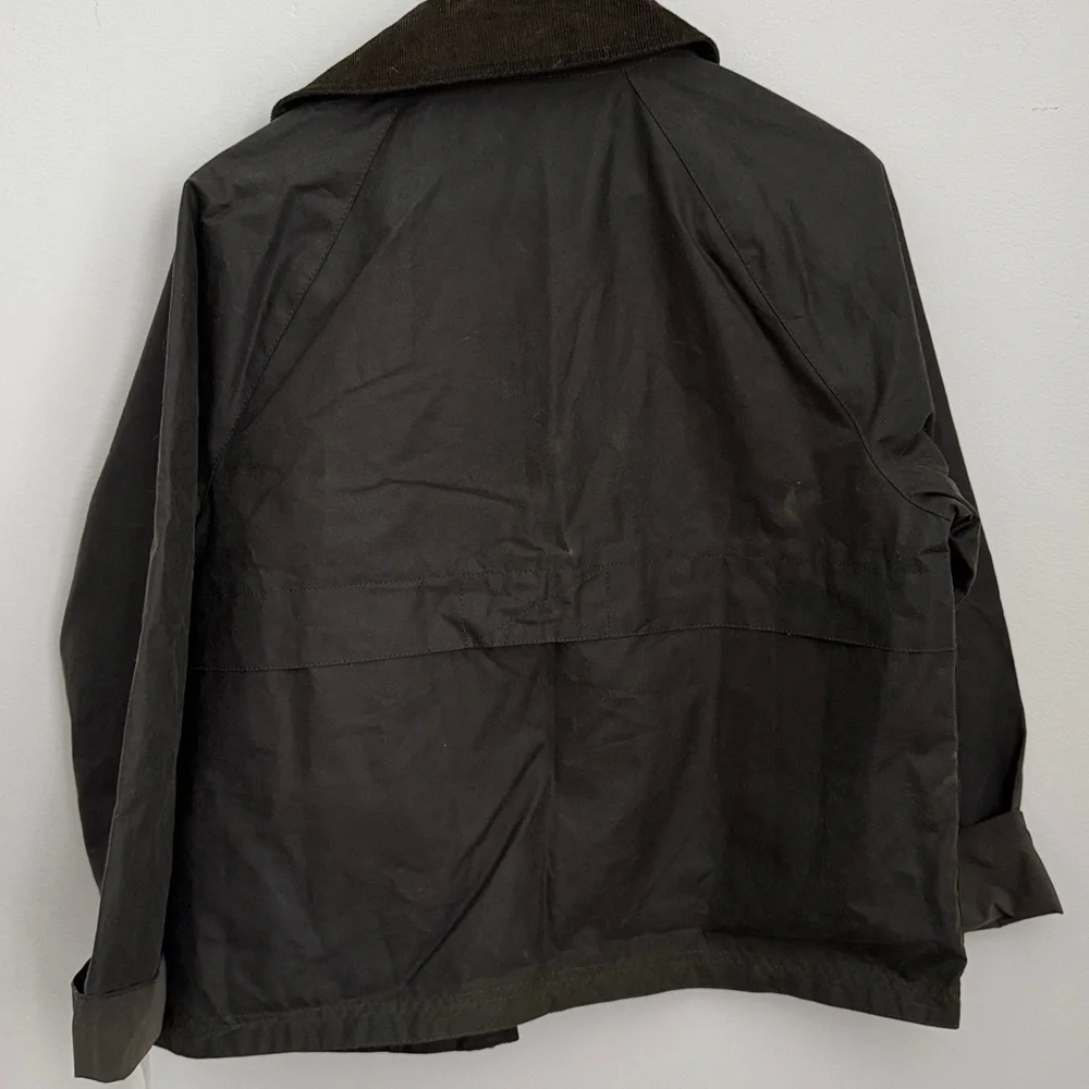 Barbour Croxdale Waxed Cotton Jacket in archive olive size 8 - Picture 10 of 10